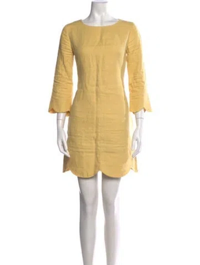 Pre-owned Chloé Hemp Mini Dress In Yellow