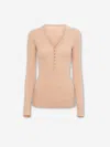 Chloé Henley Knit T-shirt In Pink
