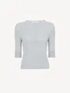 Chloé Knitted Linen Top In Blue