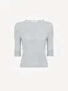 Chloé Knitted Linen Top In Blue