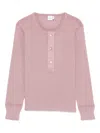 Chloé Knit Pullover Long Sleeves Crew Neck Ribbed In Purple