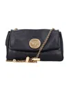 Chloé Medium Leather Heritage Shoulder Bag In Black