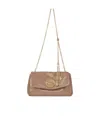 Chloé Heritage Shoulder Bag In Grained Leather In Brown