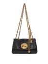 Chloé Chloe Small Heritage Shoulder Bag In Grained Leather In Black