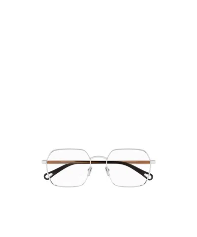Chloé Hexagonal-frame Glasses In White