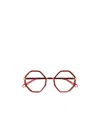 Chloé Hexagonal-shaped Frame Glasses In Red