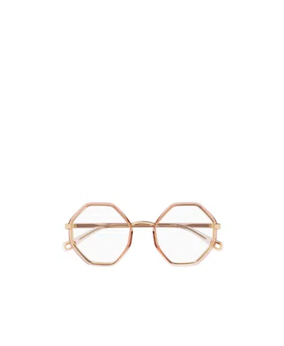 Chloé Hexagonal-shaped Frame Glasses In White