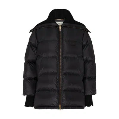 Chloé High-collar Down Jacket In Black