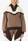 Chloé Semi-zipper Vertical Collar Sweater In Brown
