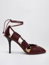 Chloé Luna 90 Cut-out Leather Pumps In Red