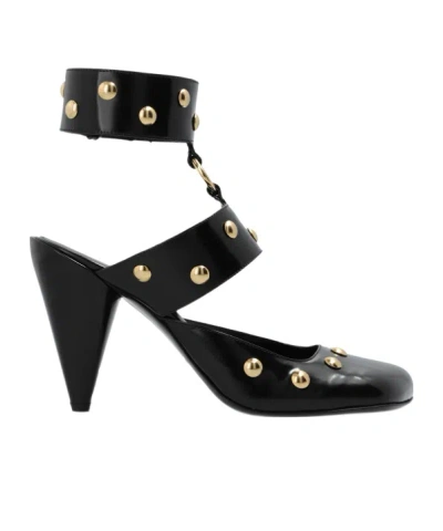 Chloé Jade 90 Studded Leather Pumps In Black