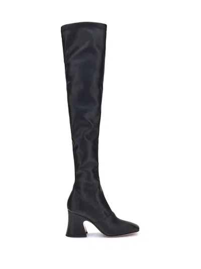 Chloé High Leather Boots In Black