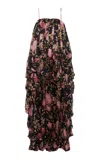 Chloé High-low Organic Silk Charmeuse Bubble Jumpsuit In Black