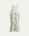 Chloé Lace-trimmed Organic Silk Habotai Bubble Gown