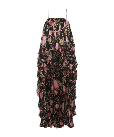 Chloé High-low Sleeveless Jumpsuit In Silk Charmeuse In Black