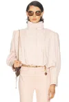 Chloé High Neck Cropped Jacket In Neutral