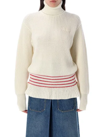 CHLOÉ CHLOÉ OVERSIZED WOOL AND MOHAIR KNIT TURTLENECK JUMPER