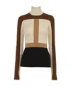 Chloé High-neck Long-sleeved Sweater In Nude