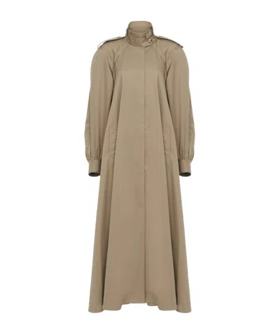 CHLOÉ CHLOÉ HIGH-NECK LONG TRENCH COAT