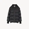Chloé Doudoune À Col Montant En Nylon Brillant Femme Noir Taille 42 100% Polyamide In Black