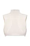 CHLOÉ HIGH-NECK RIBBED CROPPED TOP
