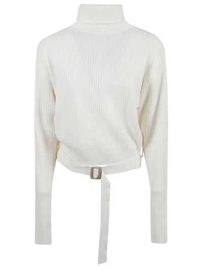 Chloé High Neck Sweater With Ribbed Detailing