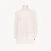 Chloé High-neck Utilitarian Jacket In Cotton Canvas In Pink
