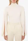 Chloé Wool-blend Turtleneck Sweater In White
