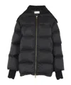 Chloé High-neck Puffer Jacket In Shiny Nylon In Black