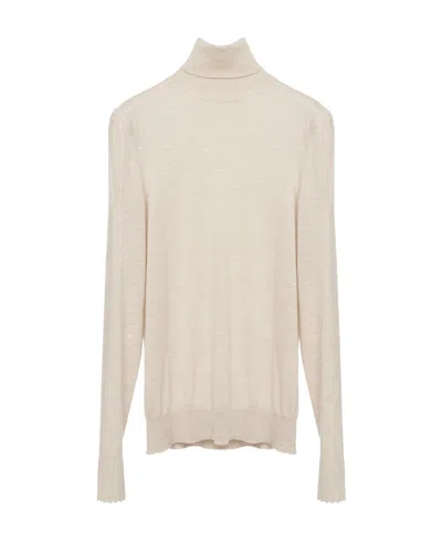 Chloé High-necked Sweater In Nude