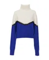 Chloé Pull Large Col Montant Femme Violet Taille S 71% Laine, 29% Cachemire In White