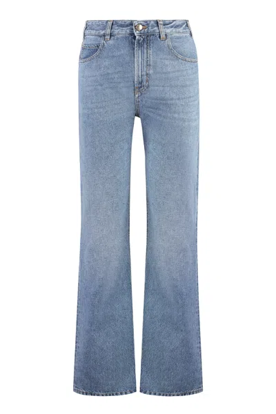 Chloé High-rise Boyfriend Jeans With Visible Stitching For Women In Denim