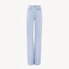 Chloé Rigid High-rise Organic Denim Flared Jeans In Blue