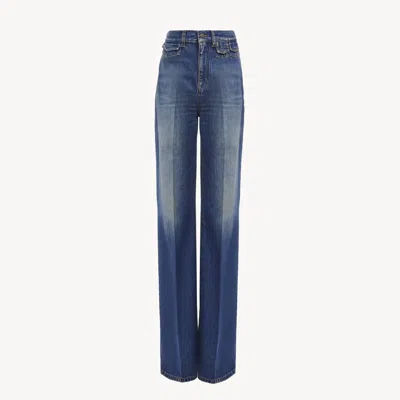 Chloé High-rise Flare Jeans In Denim In Blue