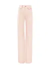 Chloé High Rise Flare Jeans In Pink