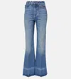 Chloé Washed-effect Boot-cut Jeans In Blue