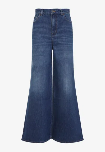 Chloé High-rise Flared Jeans In Blue