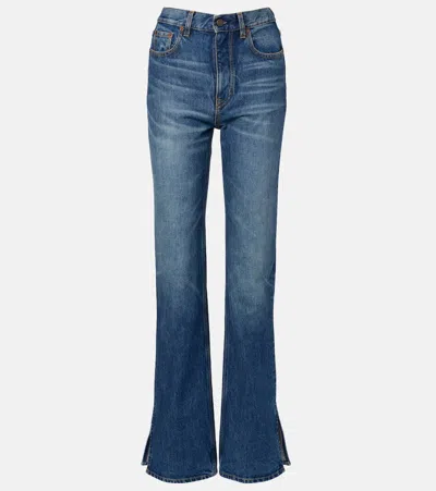 Chloé High-rise Slim-leg Organic Jeans In Blue