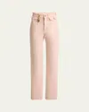 Chloé Rigid High-rise Organic Denim Flared Jeans In Airy Pink