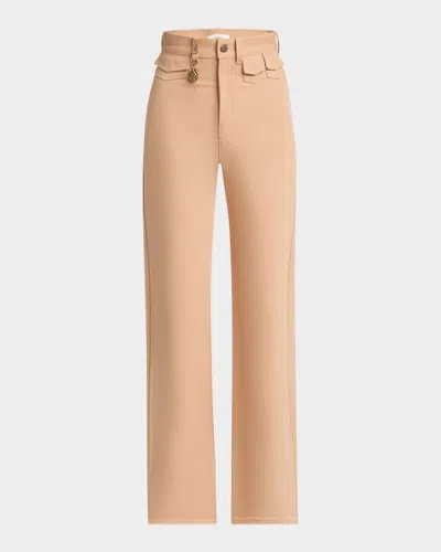 Chloé Flared Jeans In Pink
