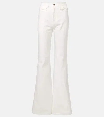 Chloé High-rise Flared Jeans In White