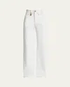 Chloé High Rise Flared Jeans, White In White