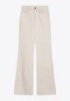 Chloé Ivory Flared Denim Trousers In White