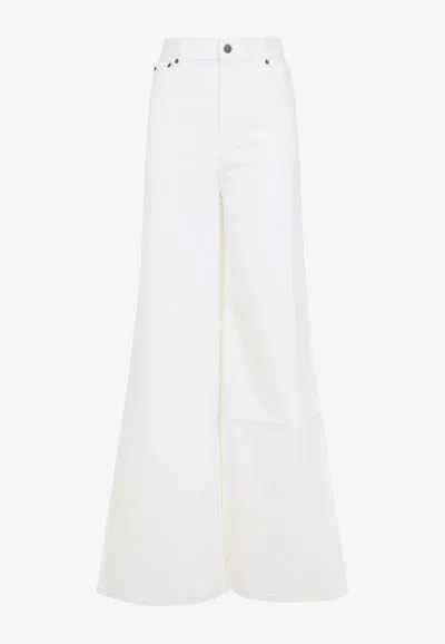 Chloé High-rise Flared Jeans In White