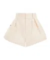 Chloé Cotton Canvas Mini Shorts In Cowardly Pink