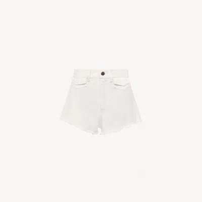 Chloé High-rise Denim Mini Shorts In White