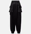 Chloé Embellished Pleated Silk-satin Tapered Pants