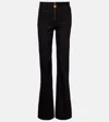 Chloé Cotton Trousers With Front Zip In Black