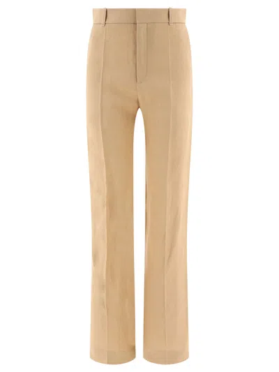 CHLOÉ HIGH-RISE TAILORED TROUSERS IN BEIGE FOR WOMEN
