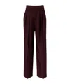Chloé Suits Pant With Waist Pleats Trousers Bordeaux In Burgundy